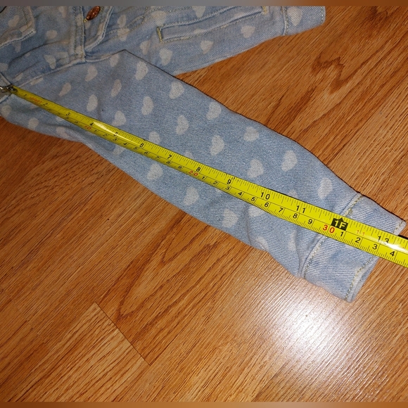 Heart Patterned Jean Jacket 🩵 - Picture 4 of 4